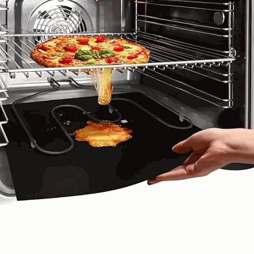 CHEFZOCO Alfombrilla Protector Para Horno, Tapete antiadherente para horno, protector de Horno, Lámina protectora para Horno, Soporta hasta 260 °C, Medida 50x40 cm recortable, Fibra de vidrio