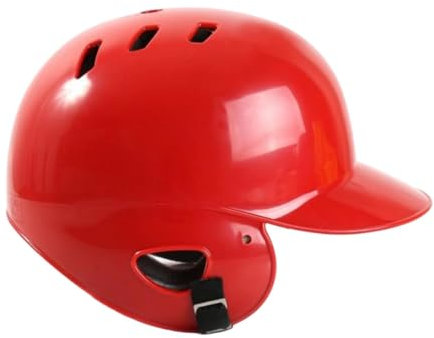 Folpus Baseball-Schlaghelm, atmungsaktiv, tragbar, bequem, doppelter Ohrenschutz, Softball- für Spiel, Training, Sport, Rot