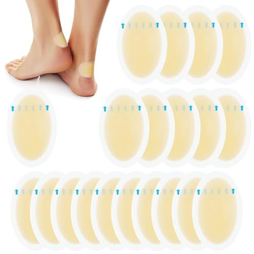 A.S.Marelis 20 Pezzi Cerotti Vesciche Tallone, Impermeabili Cerotti per Vesciche, Invisibile Gel Idrocolloide Blister Cuscino Cerotti Vesciche Piedi