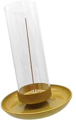 Porte-encens moderne avec récupérateur de cendres en verre amovible, plateau en bois, support de brûleurs d'encens pour décoration d'intérieur, support de bureau