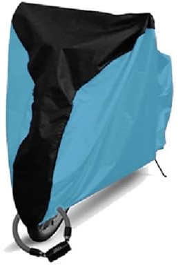 Telo Copri Bicicletta, Telo Bicicletta Da Esterno Telo copribici impermeabile antipioggia antipolvere anti-UV for esterni taglia 5 S/M/L/XL/XXL con foro for lucchetto(Light blue,S)