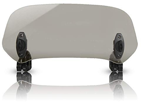 368mm Motorrad Windabweiser Verstellbare Clip-on Windschutzscheibe Zubehör Windschild Windschutzscheibe Verlängerung Erweiterung Spoiler Aufsatz Schwarz