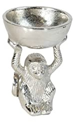 Artra Design GmbH Deko Figur AFFE 'Cheeta' Deko AFFE Tischdeko Geschenk Silber Schale