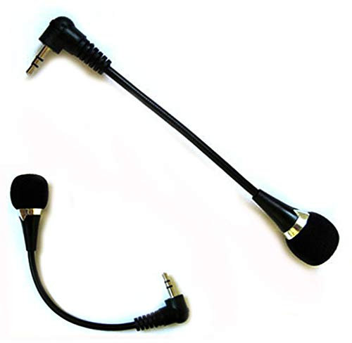 Samnuerly Mini micrófono Flexible con Conector de 3,5 mm para PC, portátil, Escritorio, Skype, Yahoo, Negro, Plug and Play