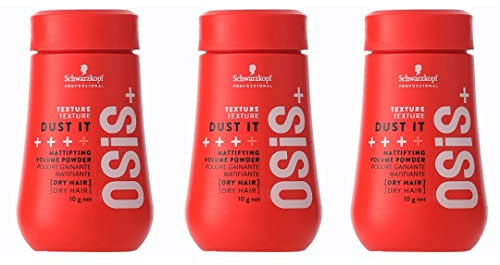 Schwarzkopf Professional - OSiS+ Lot de 3 Poudre Matifiante Dust it 10g Fixation Forte