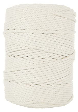 Aselected 5MM Macrame Cord, 656Feet Cotton Macrame Yarn Thick Rope For Wall Hanging Planters Hangers, Diy Crafts And Handmade Arts(Beige)