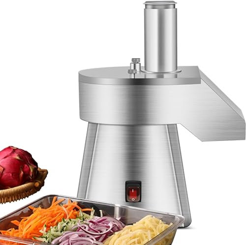 XARONF Cortador de Verduras eléctrico de 200 W, triturador de Verduras Comercial multifunción, for Cebolla, Patata, Zanahoria, Cortador de Acero Inoxidable, procesador de Alimentos