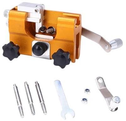 Chainsaw Sharpener, Portable Chain Saw Sharpening Tool Set, Hand Cranked Chain Saw Sharpening Tool with 3 Pcs Bits Suitable for All Kinds of Chain Saws and Electric Saws