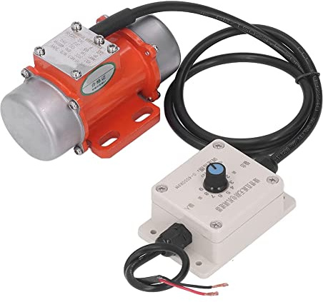 Vibromasseur à BéTon 30 W, Moteur Vibrant éLectrique 4000 /Min avec ContrôLeur de Vitesse et Force D'Excitation RéGlable DC 24 V