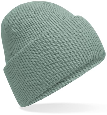 HatStar Warme Damen Beanie Mütze | Herren Grobstrick Wintermütze | Wollmütze Strickmütze | Unisex für Damen und Herren | Weich und Dick (Dusty Green)