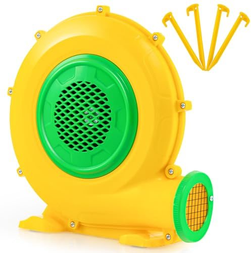 COSTWAY Ventilatore di Aria del Castello Gonfiabile, Soffiatore per Giochi Gonfiabili con Cavo di Alimentazione, per Castello Gonfiabile, Scivolo Acquatico e Giochi Gonfiabili (550W)