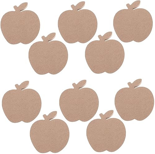 Operitacx 10pcs Unfinished Wood Fruit Cutouts for DIY Halloween Table Decorations Craft Supplies Wood Craft Shapes