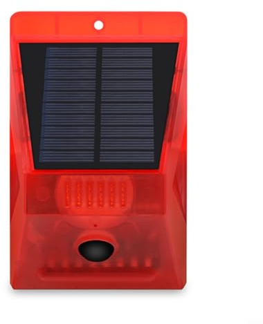 HOHOVYVY Detector de movimiento con alarma, alarma solar exterior, resistente al agua, IP65 PIR, detector de movimiento, alarma de seguridad 120 DB(A)