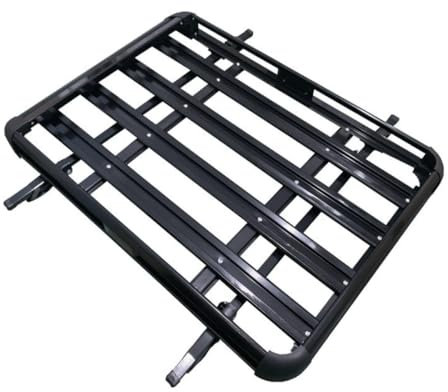 FELEA Roof Rack Basket, For Dacia Duster Roof Rack Basket Tray, with Cross Bars & Wind Fairing Rooftop Luggage Holder,Steel Car Top Luggage Holder,A-127 * 90