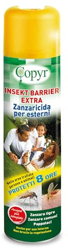 Copyr Insekt Barrier Extra - Insetticida Antizanzare per Esterni e Interni, 6 Pezzi da 750ml - 8 Ore di Protezione per Uomo e Animali contro Ogni Zanzara, Zanzaricida Uso Domestico