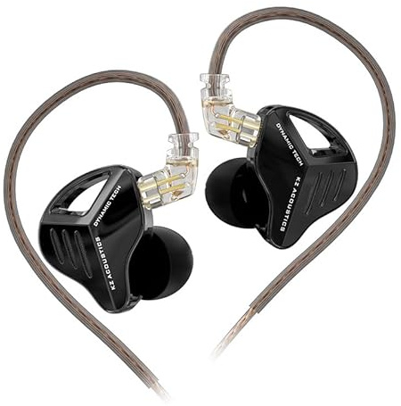 Linsoul KZ ZVX Pro In Ear Monitor,Auriculares HiFi,IEM Dinámicos de Metal Sintonizados Acústicamente con Controlador Dinámico Magnético para Gaming con Cable Desmontable para Músico (Sin micrófono)