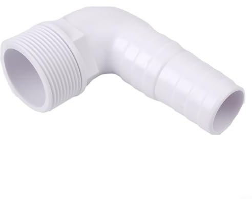 Adaptateur coudé en PVC haute durabilité pour piscine, s'adapte à un tuyau de 1,27 cm et compatible avec le modèle de filtre 89070