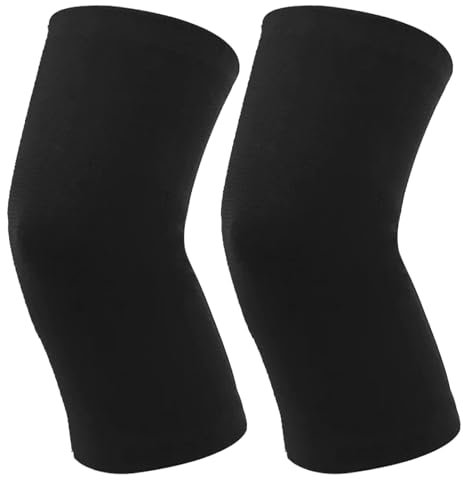 2 Pack Knee Support Brace for Men Women Compression Knee Sleeve for Arthritis Joint Pain Relief Ligament Injury Meniscus Tear ACL MCL Tendonitis Breathable Lightweight Non Slip for Sports Run, L