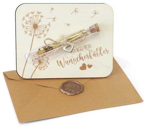 Wunscherfüller Geldgeschenke Verpackung aus Holz mit Umschlägen Lustige Geld Holz Crafts Löwenzahn Kreative Geldgeschenk Hochzeit Weihnachten Geburtstag Hochzeit Jugendweihe Reisen