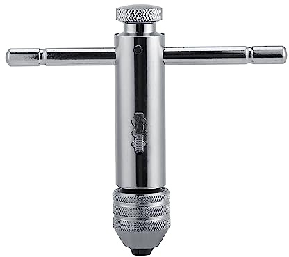 Nikou Verstellbarer T-Griff Ratsche Windeisen passend für M3 M8 & M5 M12 für Gewindebohrer & Schneideisen Set Ratschenschlüssel Werkzeug T Bar Wrench Heavy Duty Design