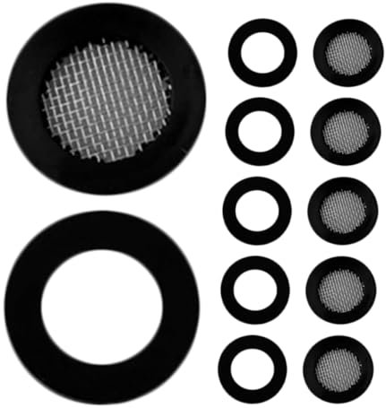 AUTSUPPL 10pcs Stainless Steel Shower Filter Gasket Hose Washer Kit Faucet Sealing Gasket Fits Water Filter Fitting for Household Water Pipe Strainer