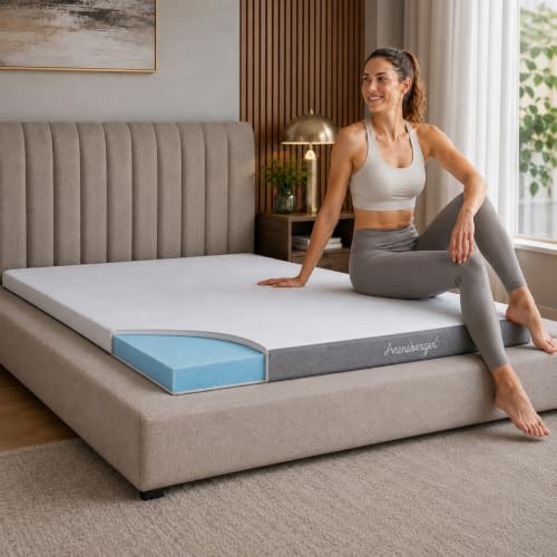 Arensberger LINA skummadrass 160 x 200 cm – 11 cm NANOCELL gelskum – H3 hårdhetsgrad – andas – avtagbart överdrag 240 g/m² – tvättbart upp till 60 °C – rullmadrass, komfortmadrass