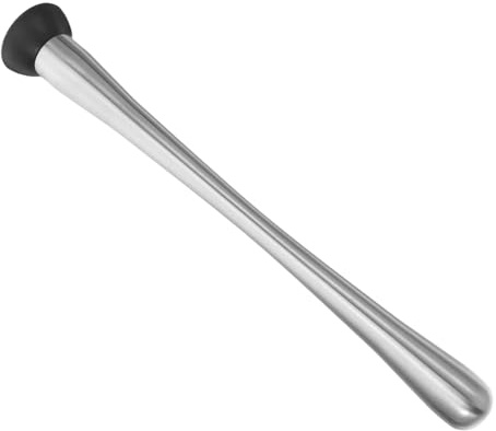 Amosfun Stainless Steel Cocktail Muddler Ice Crusher Bar Stick for Mojito Mixing and Fruit Mashing Professional Swizzle Rod for Home Bar Milk Tea and Shops