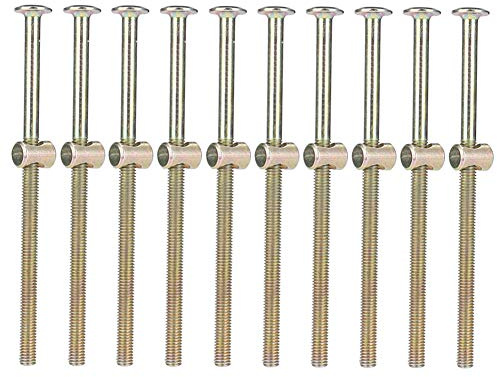 10 pz M6 Mobili Barili Bulloni Dadi, Viti in Acciaio al Carbonio 120 mm e Elementi di Fissaggio Kit Telaio Letto Hardware per Mobili Culle Letti Sedia Culla