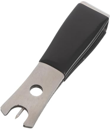 ANDRESLAD Pince de Pêche la Mouche Antidérapante en Acier Inoxydable Noir Mat – Coupe-Fil Compact avec Œillet Multifonction pour Lignes Tressées, Fluorocarbone et Monofilament – Outil