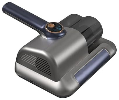 Aspiradora de mano inalámbrica para ácaros del polvo, esterilización UV-C, succión de 10000 Pa, secado térmico a 55 °C, pantalla LED, taza de polvo de 500 ml, recargable, alivio de alergias