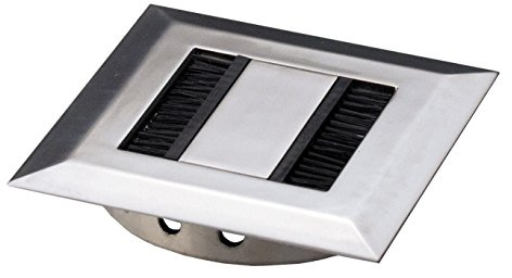 ToniTec Kabeldurchlass Kabeldose Kabeldurchführung Zinkdruckguss Zamak 80mm Chrom, Aluminium und Edelstahl rechteckige Öffnung