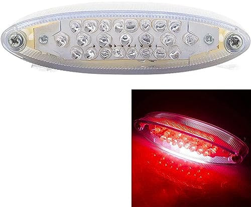 evomosa 28 Led moto ATV freno posteriore luce targa per ATV LTZ King Quad Runner DR DRZ 650 400 (bianca)