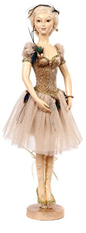STAND.PEACOCK DOLL TT CRM 43CM