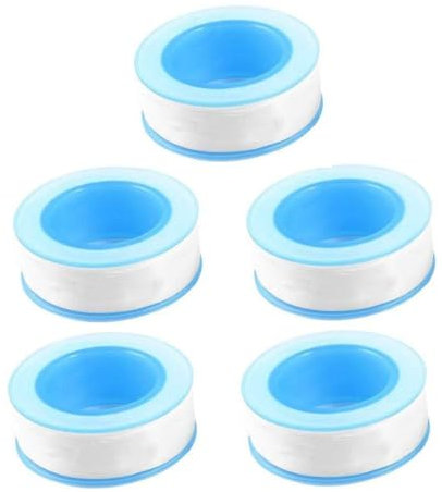 GCQ Teflon Tape, Thread Seal Tapes，PTFE Thread Seal Tape for Plumbers Sealant Tape for Leak Water Pipe Thread 1/2 inch x 500 inch (5 Pack/White)