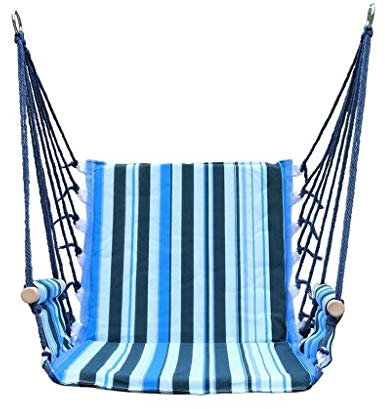 PIAOLING Indoor Outdoor Sitz Schaukel Schlafzimmer Schlaf Porch Baum hängend Hammock Seil Stuhl Schaukelstuhl Sitz (Color : Blue)