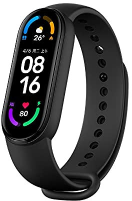 Xiaomi Mi Band 6 Pulsera,Reloj Inteligente Pulsera,1.56 Pantalla AMOLED,Monitoreo del Sueño,Rastreador de Ejercicios Bluetooth a Prueba de Agua,Versión Global