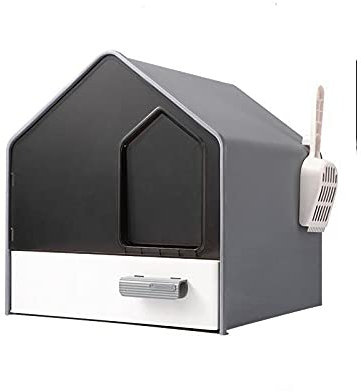 luckxuan Cajas de Arena Caja de Arena Totalmente Cerrada Caja de cajones Tipo de cajón Aseo Desodorizante Kitten Bedpans Anti-Splash para Gato bajo Suministros para Mascotas Arenero ​Gatos