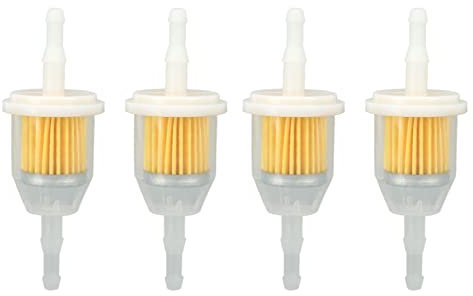 BOROCO 4 STÜCKE Kraftstofffilter GY20709 Passend für 1/4 Zoll und 5/16 Zoll Kraftstoffleitung für Gartentraktoren, Rasenmäher, Zero Turns, Golfwagen