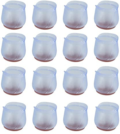FEEIMOL 16 Pezzi Tappi Sedie Silicone, Feltrini per Sedie per Gambe per Mobili in Legno Tondo (52-58 mm)