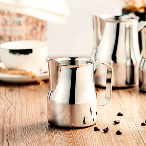 KVLDEC Juego de salseras Jarra de la Jarra de la Jarra de Jarra de Acero Inoxidable Jarra de Espuma de 12 onzas Barista Profesional Milkseaming Jarra Salsera con Tapa (Size : 350ml)