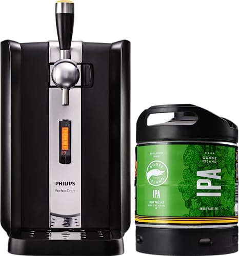 PerfectDraft – Pack Tireuse À Bière + 1 Fût Goose Island IPA 6L – Machine Pression À Domicile – Refroidissement À 3°C – 30 Jours Fraîcheur – Écran LED Température – Idée Cadeau Amateur Bière