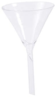 Ciieeo Futtertrichter großes Glas Glastrichter zum Befüllen von Flaschen klein Karaffen wasserflasche solider dreieckiger Trichter chemie fütterungstrichter Mini Pulver
