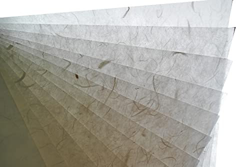 Weiße Maulbeerpapierbögen, Origami-Design, Handarbeit, Kunst, Washi-Lieferanten, Kartenherstellung, Glasdecoupage (21,6 x 27,9 cm) (25 Blatt)