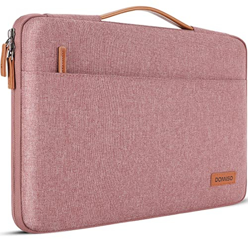 DOMISO Laptoptasche Laptop Tasche für 16 Zoll Mac Book Pro | Laptophülle MacBook Tasche Laptop Hülle Case mit Griff für Mac Book Pro 16 Zoll,Wasserdichte Schutzhülle,Rosa