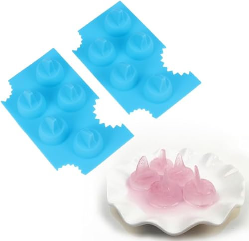 2pcs Shark Ice Cube Tray, Shark Fin Ice Mold, Silicone Ice Cube Trays for Freezer, Ice Molds Fun Shapes for Shark Theme Birthday Party