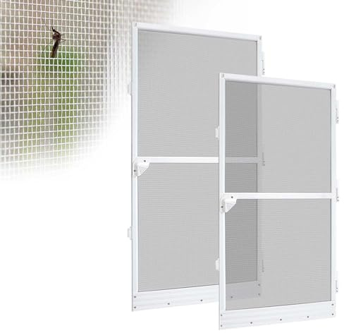JOIEYOU FLiegengittertür, 95x210cm FLiegengitter Balkontür mit Rahmen Insektenschutz Fliegentür schneidbar Fiberglasgewebe Fliegennetz Tür für Balkon & Terrasse