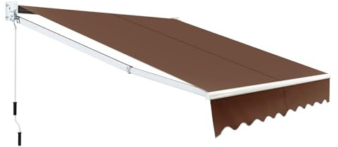 COSTWAY Gelenkarmmarkise Markise, 300 x 250cm Terrassenmarkise mit Alu-Rahmen & Handkurbel, Sonnenmarkise 40-100° Winkel einstellbar, Sonnenschutz & Wasserdicht Balkonmarkise für Balkon, Terrasse