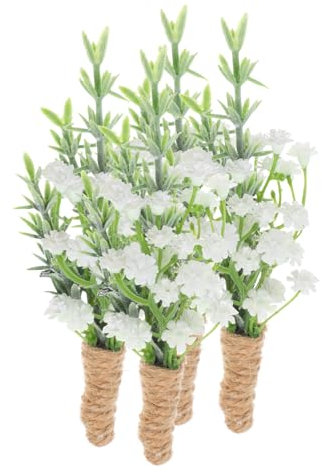 IMIKEYA 4pcs Künstliche Hochzeitsblumen Boutonniere Für Männer Trauzeugen Revers Corsage Komfortables Leichtes Design