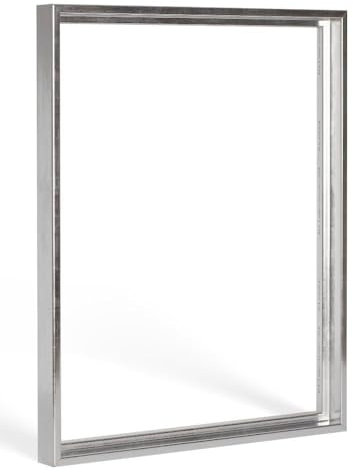 Bildershop-24 Schattenfugenrahmen Lamia 60x80cm Silberglanz Vintage Selbstmontage Bausatz DIY