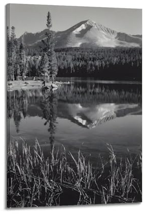 Ansel Adams Kunstposter sind geeignet für die Dekoration von Wohnzimmer, Schlafzimmer, Arbeitszimmer, Restaurant, Flur, Kinderzimmer usw. Rahmen-Stil, 60 x 90 cm